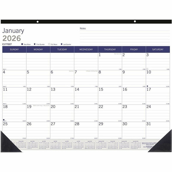 Blueline DuraGlobe Desk Pad Calendar C177227