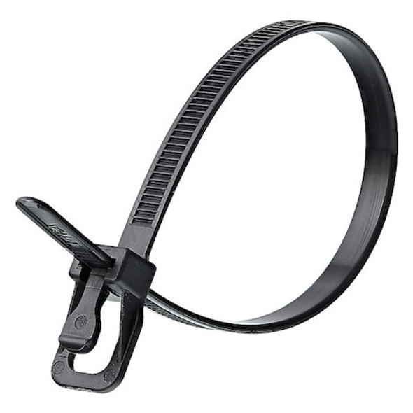 Retyz Releasable Tie,UV Black,Nylon,PK20 EVT-S12BK-HA