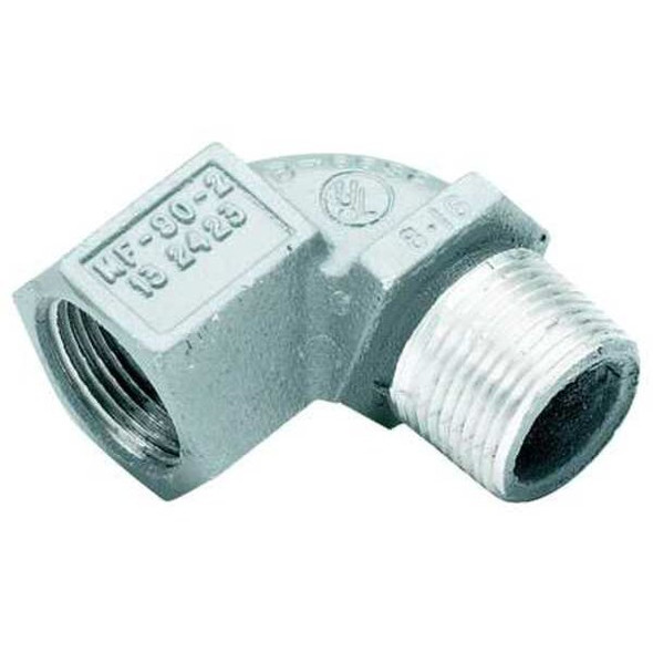 IMC 90 Deg Elbow, 1/2 in, Threaded, Iron, Powder Coated, Gray