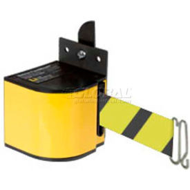 Lavi Industries Warehouse Safety Retractable Belt Barrier Yellow Case W/18' Blac