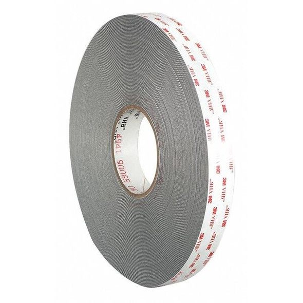 3m Foam Tape, Gray, 36 yd L, 3/4 in W, PK3 4941