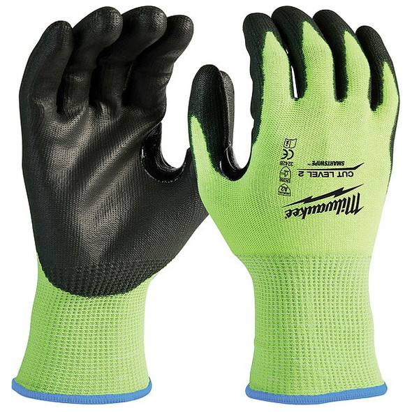 Cut-Resistant Coated Gloves, Cut Level A2 ,Dipped ,Polyurethane ,Smooth ,S 1 PR