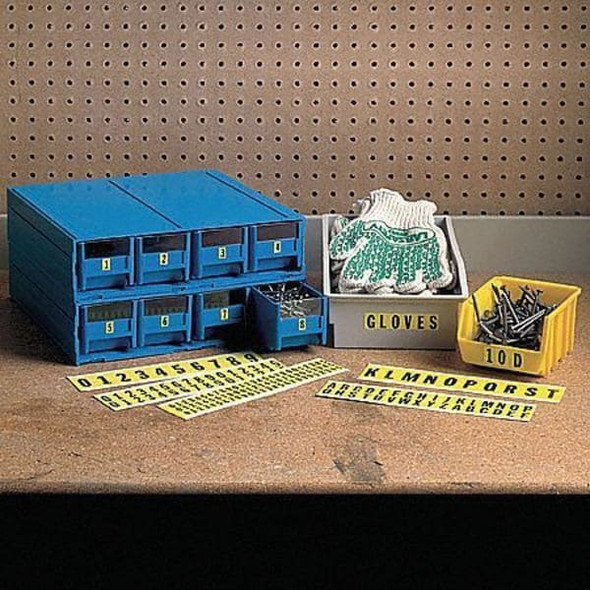 Brady LetterLabelSet,Vinyl,3/4inH,5/8inW 34238