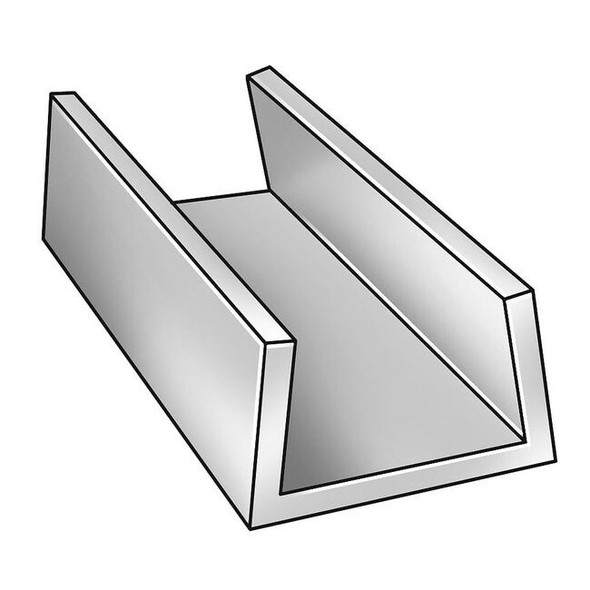 Manufacturer Varies U-Channel,AL 6063,2 In Leg,5 In x 8 ft 63CH.188X2X5-96