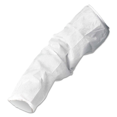 KleenGuard A20 Breathable Sleeve Protectors, 16", Elastic Top, White