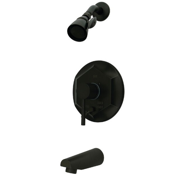 Tub and Shower Faucet, Standard, 3, Wall Mount, Oil Rubbed Bronze