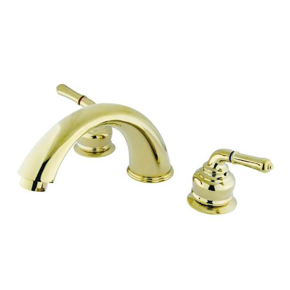 Kingston Brass Roman Tub Faucet, Polished Brass, Deck Mount KB362