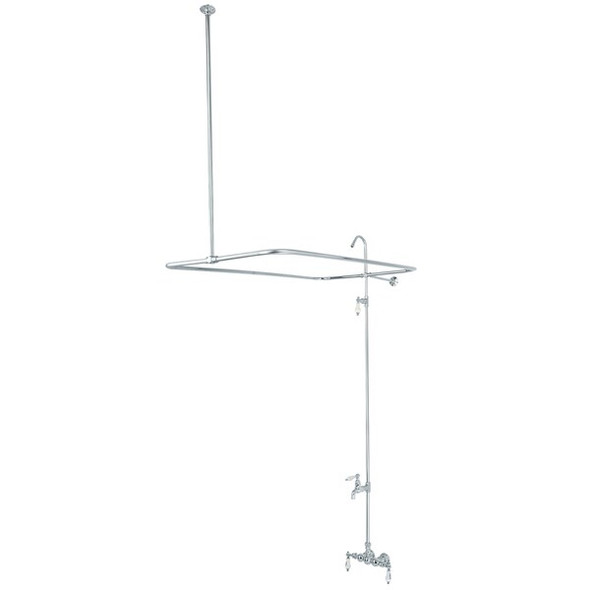 Wall-Mount Clawfoot Tub Faucet, Polished Chrome, Tub Wall Mount