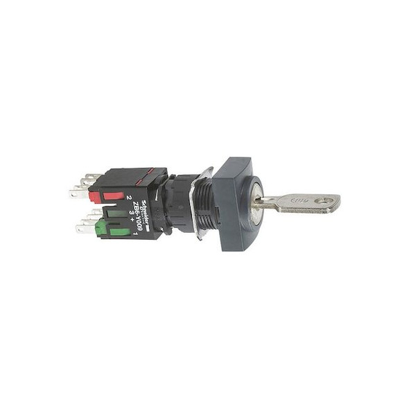 Schneider Electric SelectorSwitch,Keyed,Non-Illum,2Pos,16mm XB6DGC5B