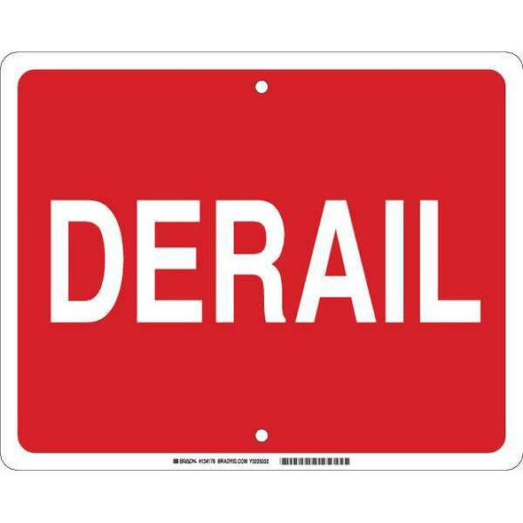 Railroad Sign, 12 in H, 15 in W, Horizontal Rectangle, English, 134178