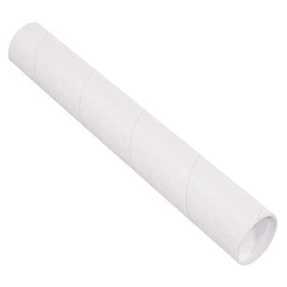 Partners Brand Mailing Tubes,W/Caps,3x36",PK24 P3036W