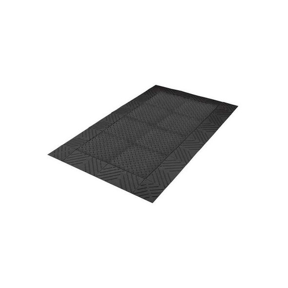 Antifatigue Mat, 36" L x 3 ft. W, 1" Thickness, PVC, Diamond, Black