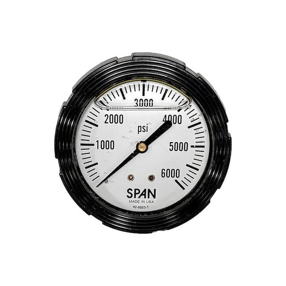 Industrial Pressure Gauge, 1/4 in NPT, Center Back Location