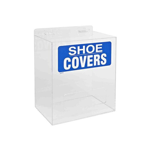 Brady Shoe/Boot Cover Dispenser, Acrylic, Blue/Clear, 14 in PD322E