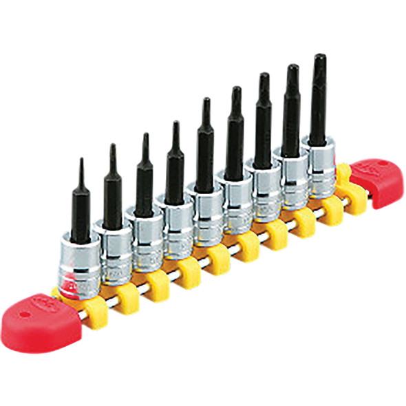 1/4"sq.T-Type Torx bit Socket Set (9pcs.) TBT209T