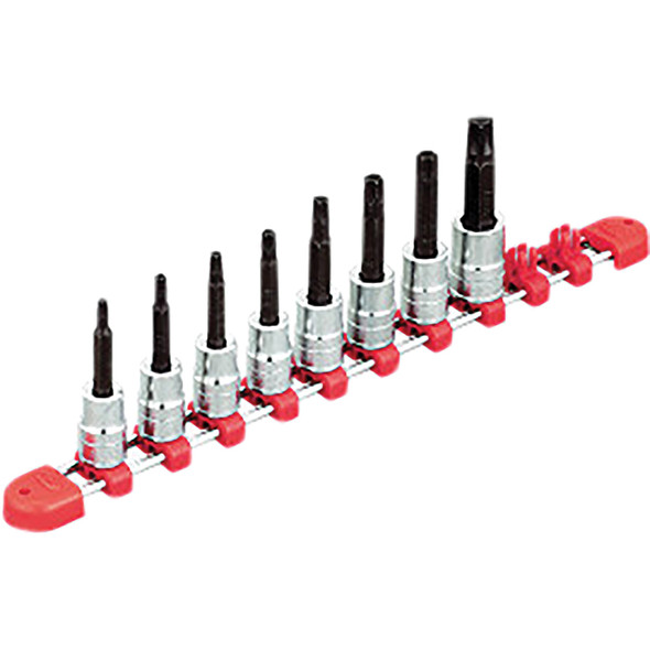 3/8"sq. T-Type Torx bit Socket Set for Tamper Resistance Fasteners (8pcs.) TBT308TH