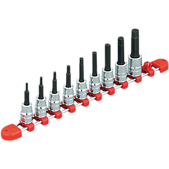 3/8"sq. Hex bit Socket Set (9pcs.) TBT309BH