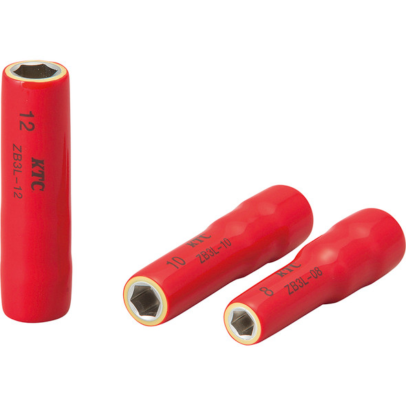 3/8"sq. Insulated socket(Deep) 12mm ZB3L-12
