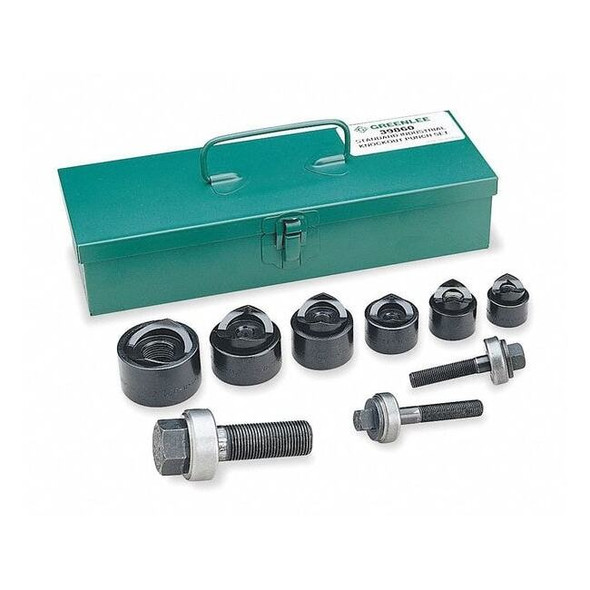 Greenlee 9 Piece Manual Punch Driver Set, 10 ga. 39860G