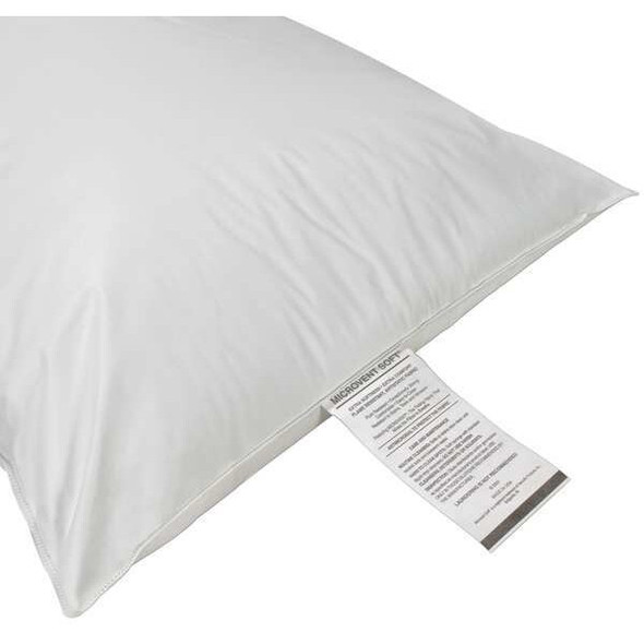 R & R Textile Pillow,Queen,25x18 In.,White X11501