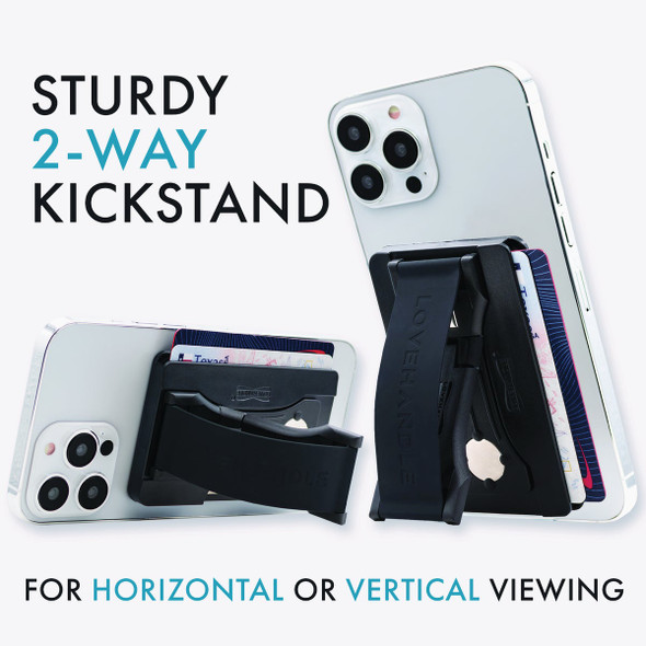 LoveHandle PRO Wallet for MagSafe Black on Clear Wallet