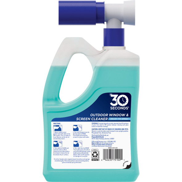 30 Seconds Outdoor Window and Screen Cleaner with Hose End, 64 Oz. 30SWS64J 787557