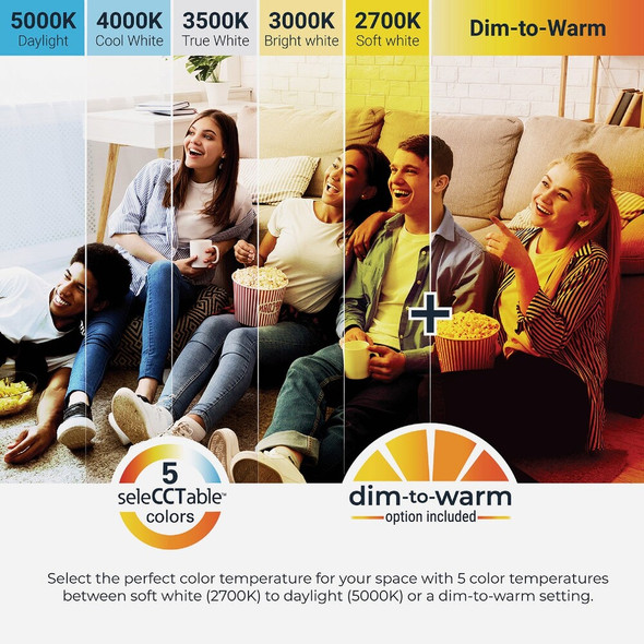 Halo 14 In. CCT & Lumen Selectable LED Round Disc Surface Mount Downlight SMX14RLSFSD2W 532509