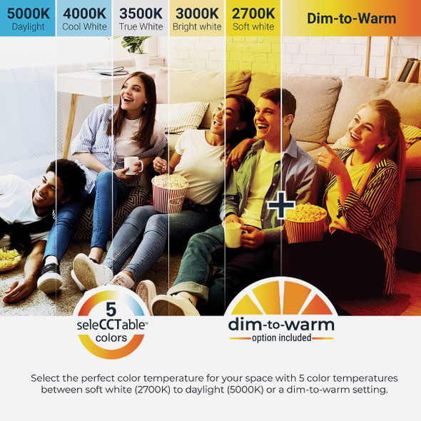 Halo 14 In. CCT & Lumen Selectable LED Round Disc Surface Mount Downlight