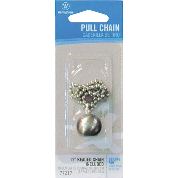 Westinghouse 12 In. Brushed Nickel Ball Pull Chain