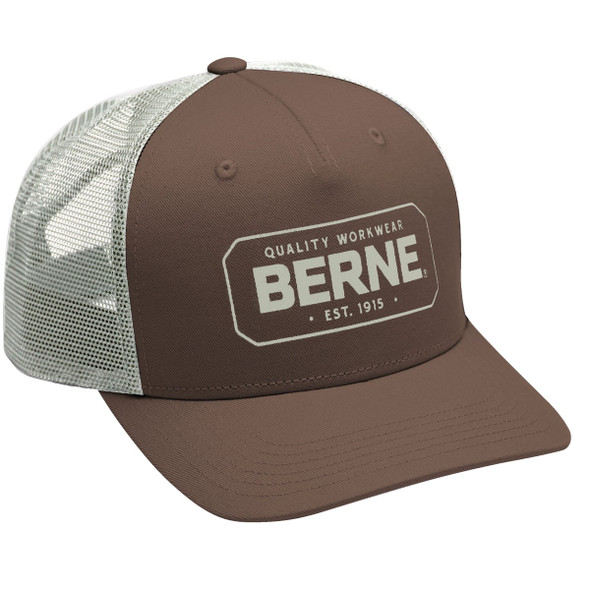 Berne Bitter Chocolate Badge Logo Trucker Cap H181BC22400