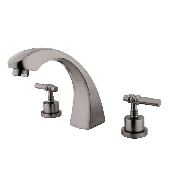 Kingston Brass Roman Tub Faucet, Brushed Nickel, Deck Mount KS4368ML