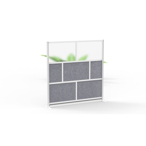 Expanse Modular Wall Room Divider System - Silver Frame - 70" x 70" Starter Wall