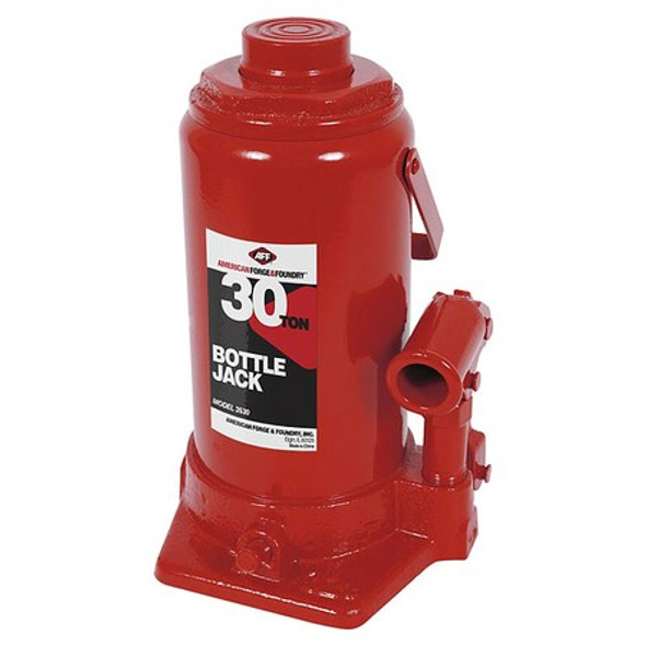 American Forge & Foundry Bottle Jack,30 ton,Max Lift 18 5/8" H 3530