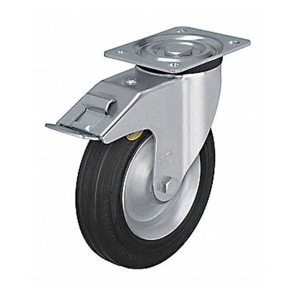 Manufacturer Varies Solid Rubber Caster,770 lb. Load,Swivel L-RD 200K-FI