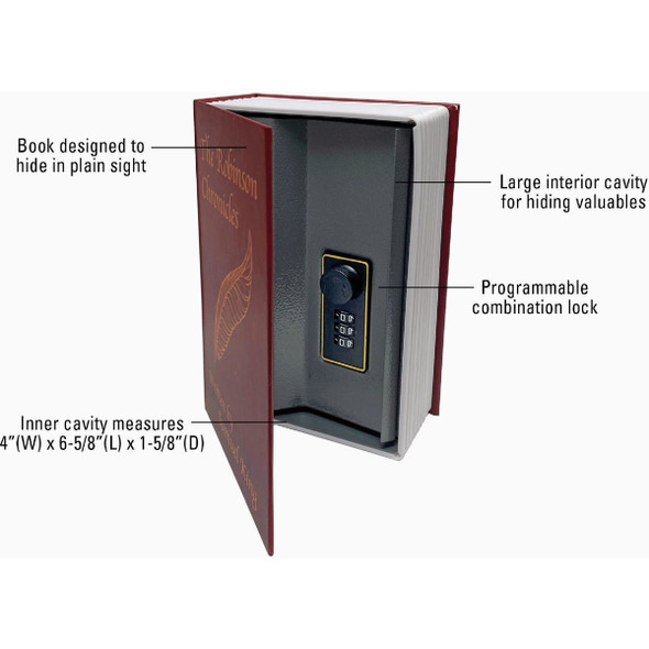 Lucky Line Diversion Book Safe with Combo Lock 62200 213722