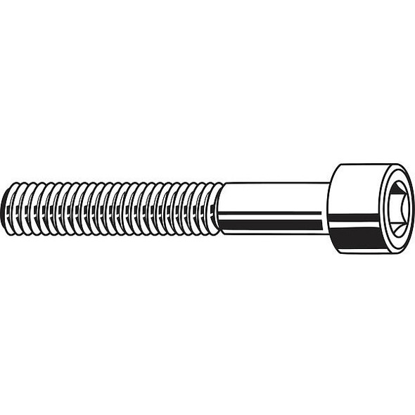 M10-1.00 Socket Head Cap Screw, Socket, Black Oxide Steel, 50 mm Length, 50 PK