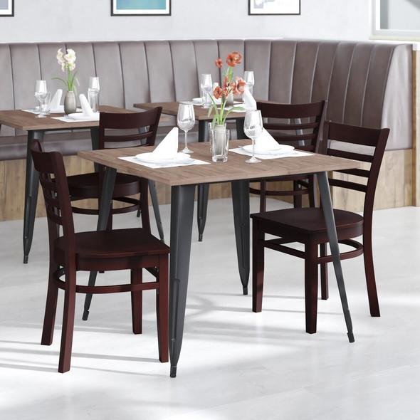 Hercules Restaurant Chair, 17-1-4 in W 20" L 33-3-4" H  XU-DGW0005LAD-MAH-GG