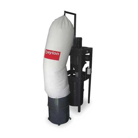 Dayton Wood Dust Collector, 2,600 cfm CFM Max Flow, 5 hp, Single Phase 3AA24