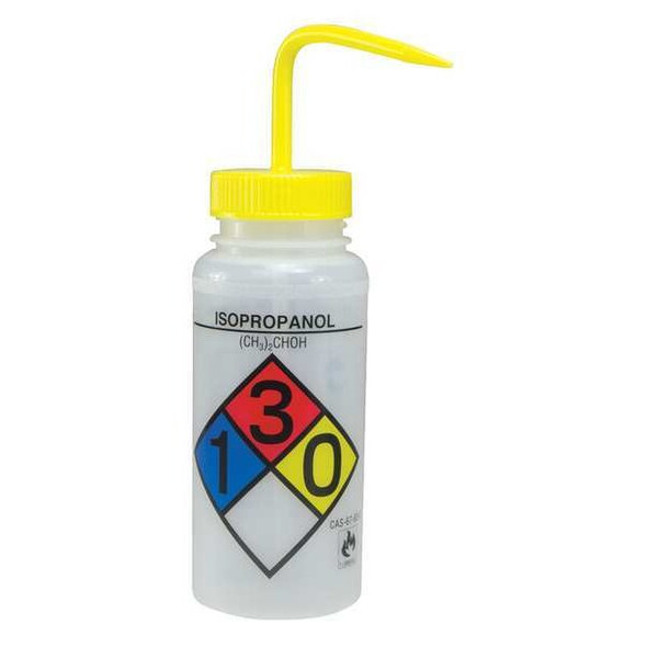 Sp Scienceware Wash Bottle,Std Spout,500ml,Yellow,PK4 F11716-0008
