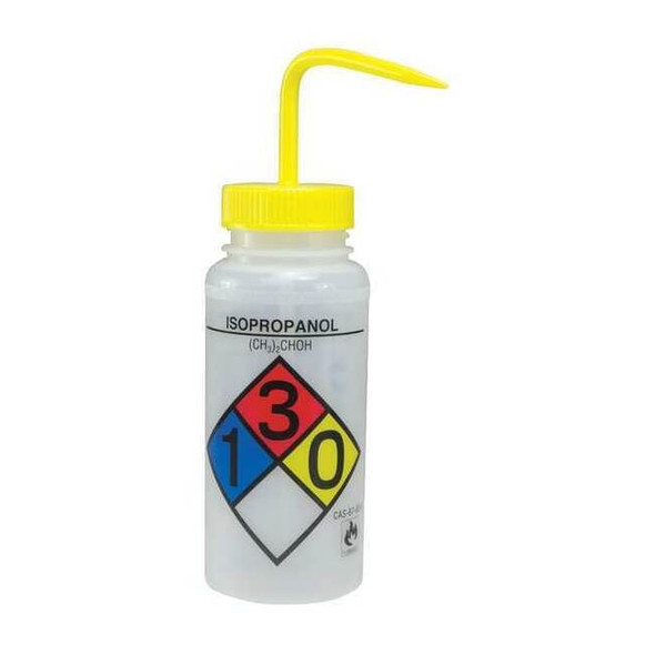 Sp Scienceware Wash Bottle,Std,16 oz,Isopropanol,Yw,PK4 F11716-0008