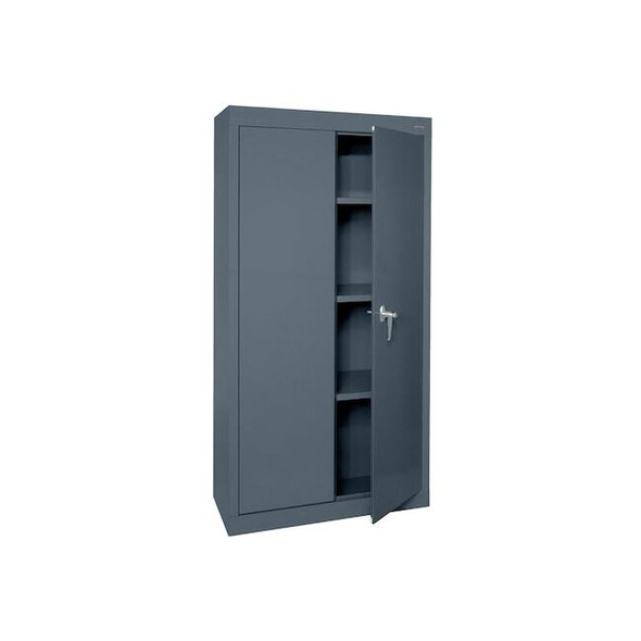 Light Duty Welded Steel Storage Cabinet, 30x18x66, Charcoal
