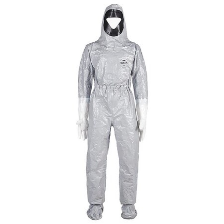 Dupont Hooded Coverall,Liquid Tight,3XL TF611TGY3X000111