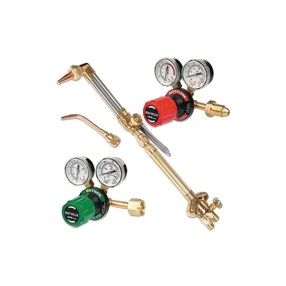 G250 Series Cutting and Welding Outfit, 3/8 in to 5 in Cutting Cap, CGA-540/CGA-510, Standard
