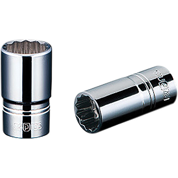 Socket 1/4" Drive Metric Semi-Deep 12 pt 13mm NB2M-13W