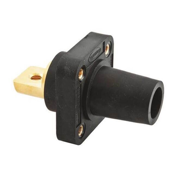 Receptacle, Black, Female, Double Set Screw