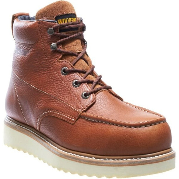 Wolverine Men's 6-Inch Work Boot, 8 M, Steel Toe, 6 in H, Brown, 8289 W08289