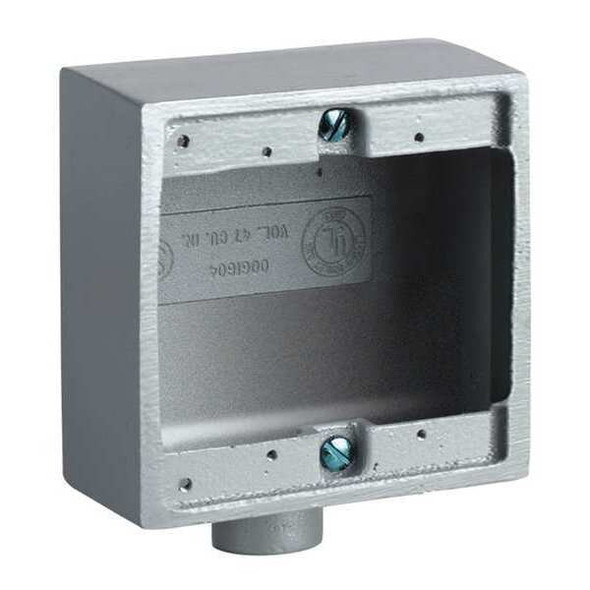 Electrical Box, 47 cu in, FD Box Type, 2 Gangs, Malleable Iron, Square Shape