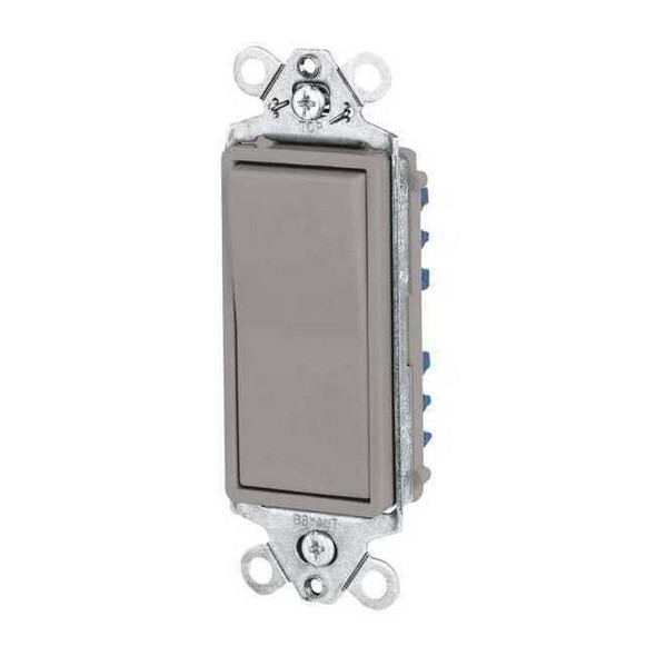 Bryant Wall Switch, 2 hp, Rocker, 15 A, Gray 9803GRY