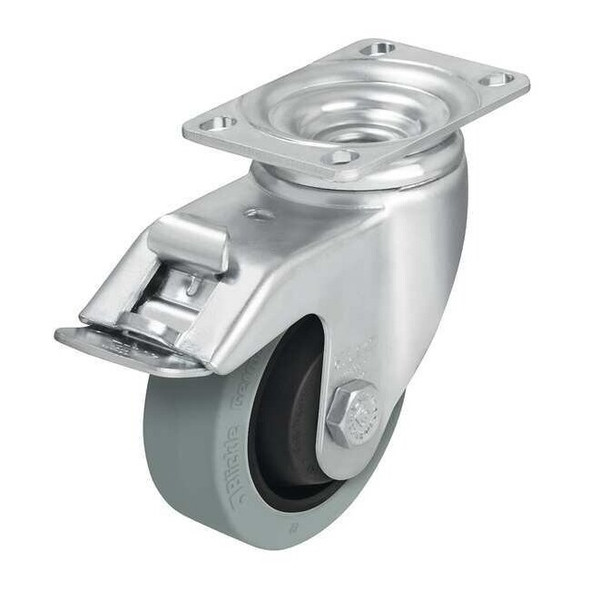Swivel Plate Caster,Rubber,3-1/2 in.,350 lb.,C