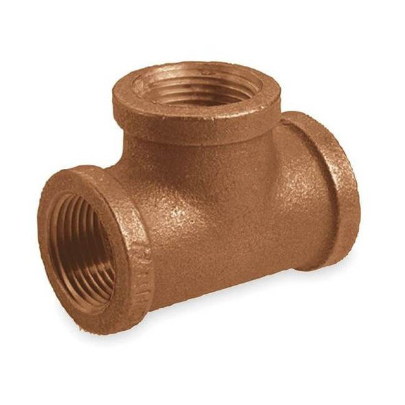 Tee Red Brass Tee, 3/4 in Female NPT X 3/4 in Female NPT